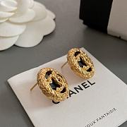 Chanel Black Gold Lava Earrings - 3