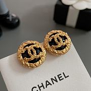 Chanel Black Gold Lava Earrings - 4