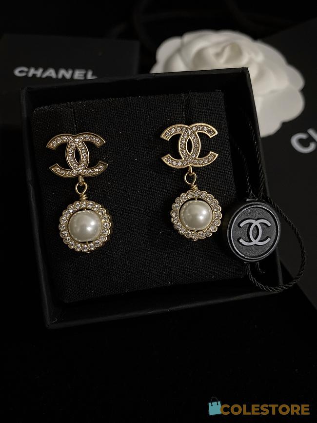 Chanel Sunflower Pearl Earrings - 1