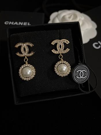 Chanel Sunflower Pearl Earrings