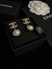 Chanel Sunflower Pearl Earrings - 2