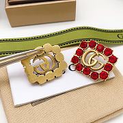Gucci Red Diamond Square Earrings GED0139 - 6