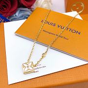  Louis Vuitton Old Flower Necklace Gold - 5