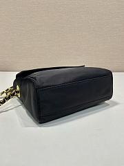  Prada Vintage Chain Diamond Shoulder Bag Black 18x17x5cm - 5