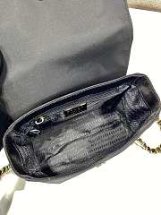  Prada Vintage Chain Diamond Shoulder Bag Black 18x17x5cm - 4