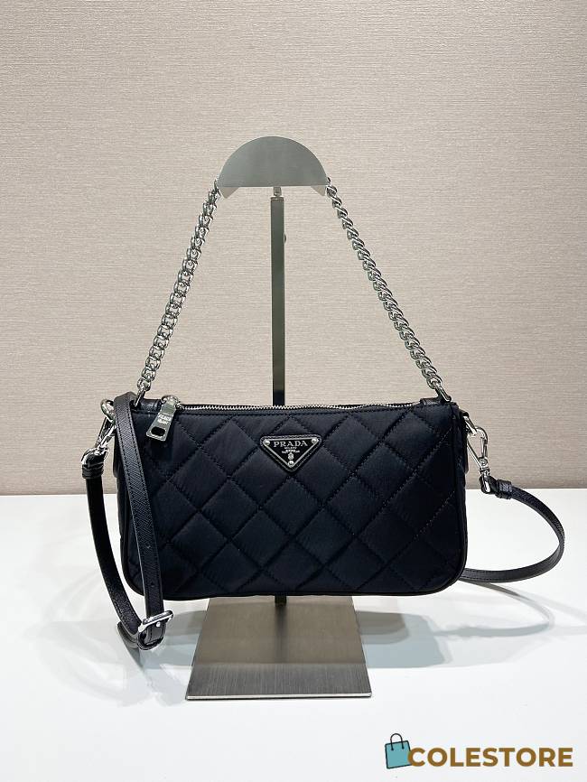 Prada Underarm Bag Black 25x14x6.5cm - 1