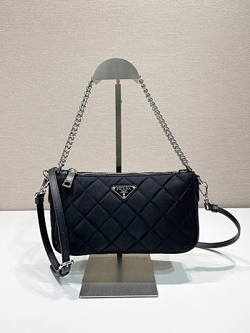 Prada Underarm Bag Black 25x14x6.5cm