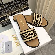 Dior Dway Natural Raffia And Black Embroidered Cotton - 3