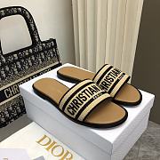 Dior Dway Natural Raffia And Black Embroidered Cotton - 4