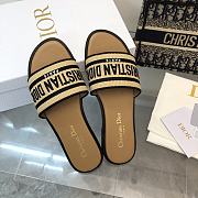 Dior Dway Natural Raffia And Black Embroidered Cotton - 6