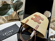 Celine Straw Basket Bag Brown 19x16cm - 2