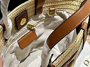 Celine Straw Basket Bag Brown 19x16cm - 3