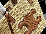 Celine Straw Basket Bag Brown 19x16cm - 5