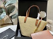 Celine Straw Basket Bag Brown 19x16cm - 6