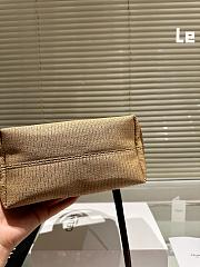 Celine Cabas Mini Vegetal Effect Fabric and Cow Leather Handbag 20x18cm - 2