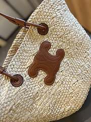 Celine Straw Summer Basket Bag 25x30cm - 4