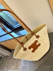 Celine Straw Summer Basket Bag 25x30cm - 5