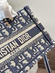 Dior Mini Tote Shoulder Strap Bag Blue/Grey 21.5x13x7.5cm - 4