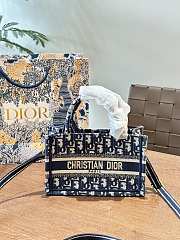 Dior Mini Tote Shoulder Strap Bag Blue/Grey 21.5x13x7.5cm - 2