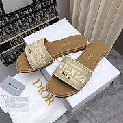 Dior Dway Natural Raffia And Beige Embroidered Cotton - 6