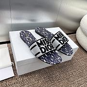 Dior Dway Heeled Slide Embroidered Cotton and Purple Miss Dior Allover Motif - 3
