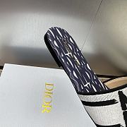 Dior Dway Heeled Slide Embroidered Cotton and Purple Miss Dior Allover Motif - 2