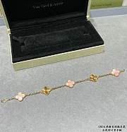 Van Cleef & Arpels Five Five-flower Four-leaf Clover Natural Pink Bracelet - 6