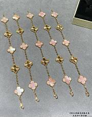 Van Cleef & Arpels Five Five-flower Four-leaf Clover Natural Pink Bracelet - 4