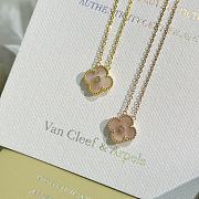 Van Cleef & Arpels Natural Pink With Diamond Four-leaf Clover Necklace - 3