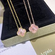 Van Cleef & Arpels Natural Pink With Diamond Four-leaf Clover Necklace - 2