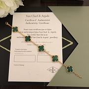 Van Cleef & Arpels Green Four-leaf Clover Bracelet - 3