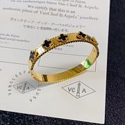 Van Cleef & Arpels Black/ White Four-leaf Clover Bracelet - 3