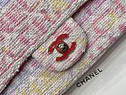 Chanel Tweed Quilted Mini Rectangular Flap Bag Pink Multicolor 20x10x7cm - 3