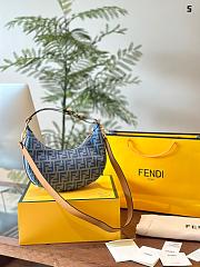 Fendi Fendigraphy Crescent Bag Blue Denim 27cm - 1