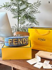 Fendi Fendigraphy Crescent Bag Blue Denim 27cm - 6