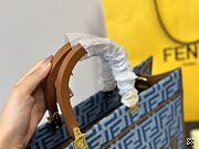 Fendi Embroidered Denim Sunshine Shopping Bag 36cm - 6