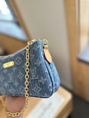 Louis Vuitton Liv Pochette Bag Sky Blue Denim 20cm - 3