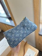 Louis Vuitton Liv Pochette Bag Sky Blue Denim 20cm - 2