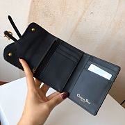 Dior Saddle Wallet Blue Oblique Jacquard 11x10x2cm - 3