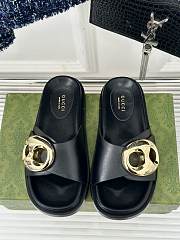 Gucci Marina Chain Slide Sandals in Black - 1