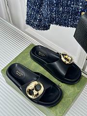Gucci Marina Chain Slide Sandals in Black - 2