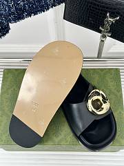 Gucci Marina Chain Slide Sandals in Black - 6