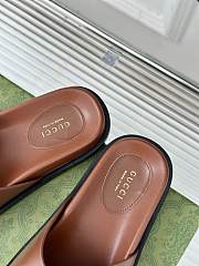 Gucci Marina Chain Slide Sandals in Brown - 5