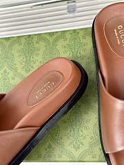 Gucci Marina Chain Slide Sandals in Brown - 4