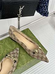 Gucci Horsebit GG Slip-On Ballerina Shoes Beige - 6