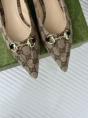 Gucci Horsebit GG Slip-On Ballerina Shoes Beige - 5