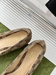 Gucci Horsebit GG Slip-On Ballerina Shoes Beige - 3