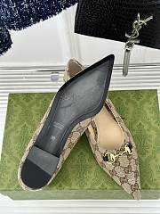Gucci Horsebit GG Slip-On Ballerina Shoes Beige - 2