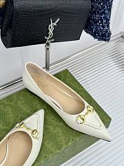 Gucci Horsebit GG Slip-On Ballerina Shoes White - 6