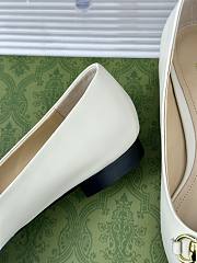 Gucci Horsebit GG Slip-On Ballerina Shoes White - 4
